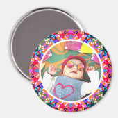 Dopamindekor für kundenspezifisches Foto - Farbenf Magnet (Vorderseite/Rückseite)