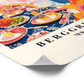 Dopamindekoration, Essen der Frau im Restaurant, V Poster (Ecke)