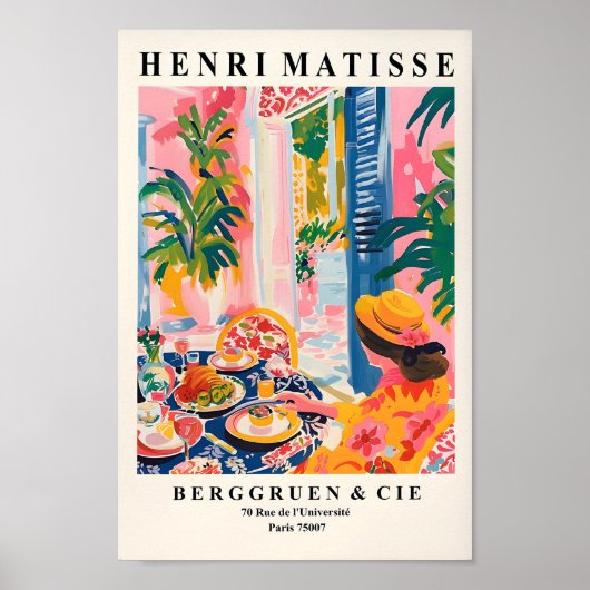 Dopamindekoration, Essen der Frau im Restaurant, V Poster (Vorne)