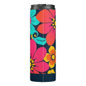 Dopamindesign - Bright Funky Blume-Retro Thermosbecher (Rückseite)