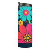 Dopamindesign - Bright Funky Blume-Retro Thermosbecher (Nach rechts gedreht)