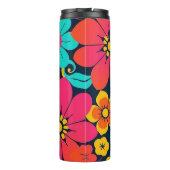 Dopamindesign - Bright Funky Blume-Retro Thermosbecher (Rückseite)