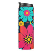Dopamindesign - Bright Funky Blume-Retro Thermosbecher (Nach rechts gedreht)