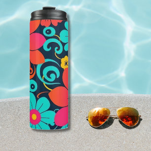 Dopamindesign - Bright Funky Blume-Retro Thermosbecher