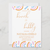 Dopamine Bridal Shower Brunch Einladung (Vorderseite)