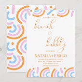 Dopamine Bridal Shower Brunch Einladung (Vorne/Hinten)