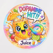 Dopamine Hit Neurodivergent Kawaii Party Labels Etiketten (Design 1)