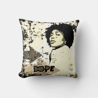 DOPE Afro Throw Pillow – Grunge Arrows, Heart Kissen