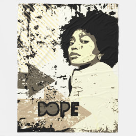 DOPE Afro-Wurfdecke – Grunge-Pfeile, Herz Fleecedecke