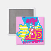 Dope Beats Happy Feets Magnet (Vorderseite/Rückseite)