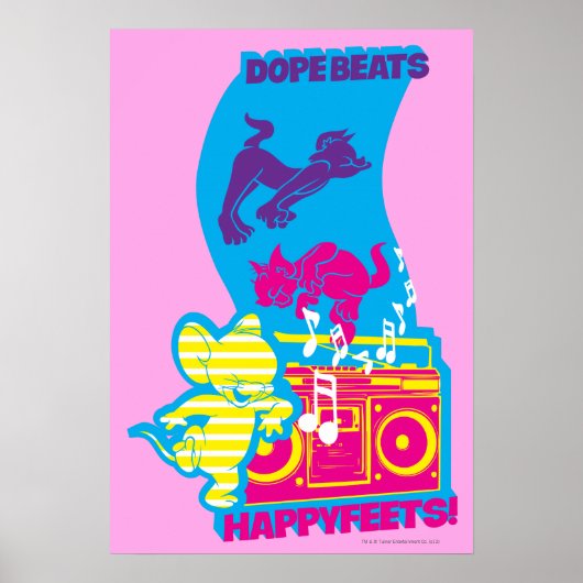 Dope Beats Happy Feets Poster (Vorne)