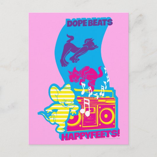 Dope Beats Happy Feets Postkarte (Vorderseite)