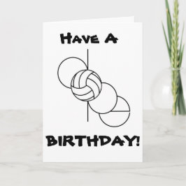 Dope Birthday Card Peace Liebe Volleyball Dankeskarte