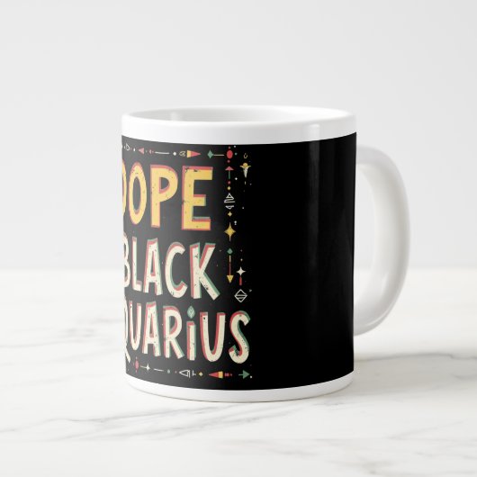 Dope Black Aquarius Jumbo-Tasse (Vorderseite Rechts)