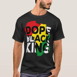 Dope Black King American Melanin Vater Black T-Shirt
