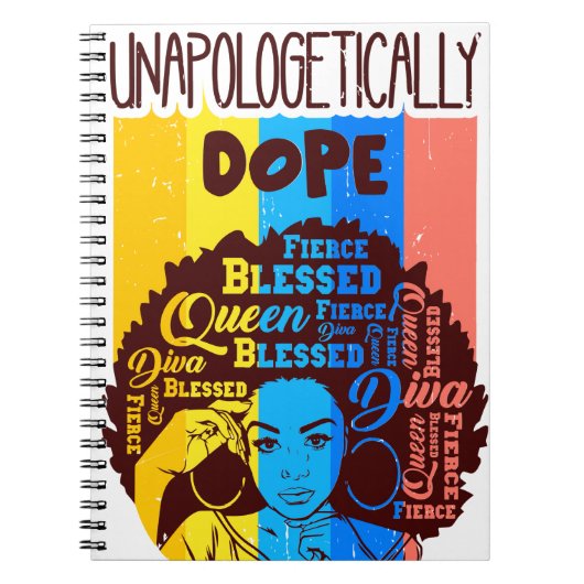 Dope Black Queen African Woman Me Notizblock (Vorderseite)