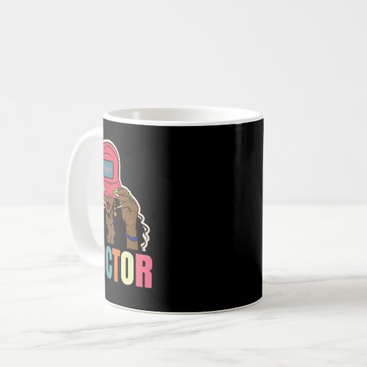 Dope Doctor Black Afro Black History Ladys Kaffeetasse (Vorderseite Links)