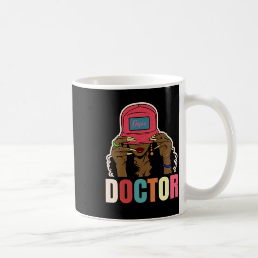 Dope Doctor Black Afro Black History Ladys Kaffeetasse (Rechts)