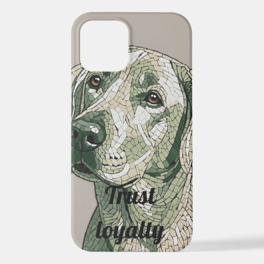 Dope Dog Mosaic Phone Case - Abstrakte Vibe Pet Ar iPhone Hülle (Rückseite)