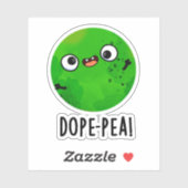 Dope-pea Funny Dopey Pea Pun Aufkleber (Blatt)