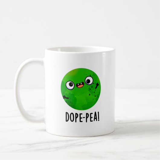 Dope-pea Funny Dopey Pea Pun Kaffeetasse (Links)