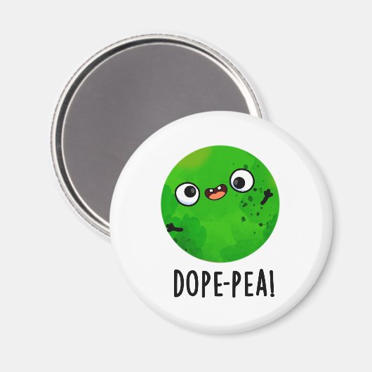 Dope-pea Funny Dopey Pea Pun Magnet (Vorderseite/Rückseite)