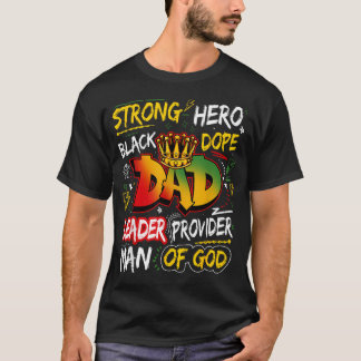Dope Schwarzer Vater Junenth Vatertag Afrikanisch T-Shirt