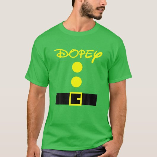 Dopey Halloween ZwergKostümfarbenanpassung T-Shirt (Vorderseite)