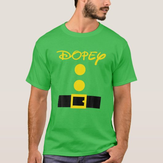 Dopey Halloween ZwergKostümfarbenanpassung T-Shirt (Vorderseite)