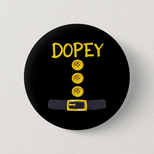 Dopey Zwarf Halloween Kostümfarbe passt Dopey Button (Vorderseite)