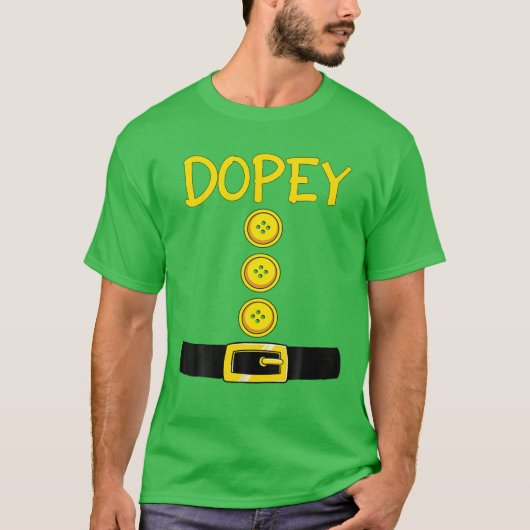 Dopey Zwarf Halloween Kostümfarbe passt Dopey T-Shirt (Vorderseite)