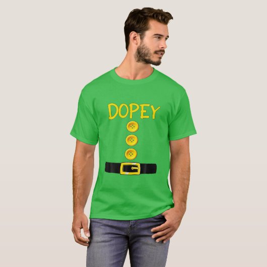 Dopey Zwarf Halloween Kostümfarbe passt Dopey T-Shirt (Vorne ganz)