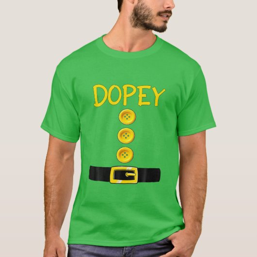 Dopey Zwarf Halloween Kostümfarbe passt Dopey T-Shirt (Vorderseite)