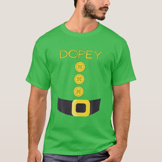 Dopey Zwarf Halloween Kostümfarbe passt Dopey T-Shirt (Vorderseite)