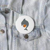 Dophin als Basketballspieler mit Basketball Button (Beispiel)