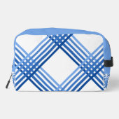 Dopp Kit - Blue Stripes Crossed Diagonally Waschbeutel (Rückseite)