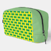 Dopp-Kit - Webenseiten in Gelb und Grün Waschbeutel (Rechte Ecke)
