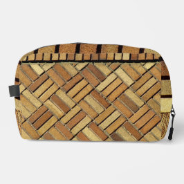 Dopp Kitt - Orange Brick Pattern Waschbeutel