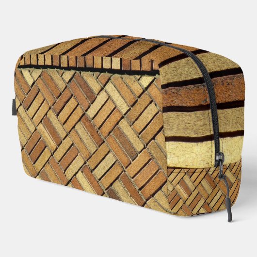 Dopp Kitt - Orange Brick Pattern Waschbeutel (Rechte Ecke)