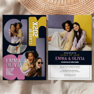 Doppel-Abschlussfeier-Einladung  Einladung
