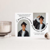 Doppel-Arch-Foto Junge Abschluss Einladung