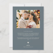 Doppel-Arch-Hochzeitsslatte-Foto Dankeskarte (Rückseite)