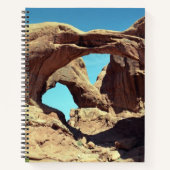 Doppel Arch Utah Wüste Landschaftsbild Foto Notizblock (Vorderseite)