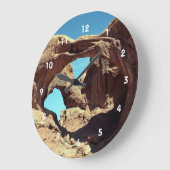 Doppel-Arch-Wüste Landschaftsbild-Foto Große Wanduhr (Winkel)