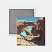 Doppel-Arch-Wüste Landschaftsbild-Foto Magnet (Vorderseite/Rückseite)