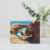 Doppel-Arch-Wüste Landschaftsbild-Foto Postkarte (Stehend Vorderseite)