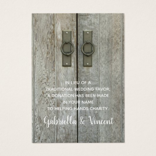 Doppel-Barenttüren Land Hochzeit Wohltätigkeit Gef (Vorderseite)