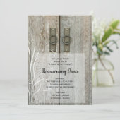 Doppel-Barenttüren Land Homomance Einladung (Stehend Vorderseite)