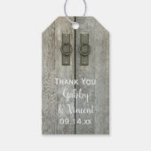 Doppel Barn Doors Land Hochzeiten Liebesmarken Geschenkanhänger (Vorderseite)