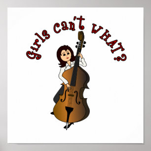 Doppel-Bass-Girl Poster